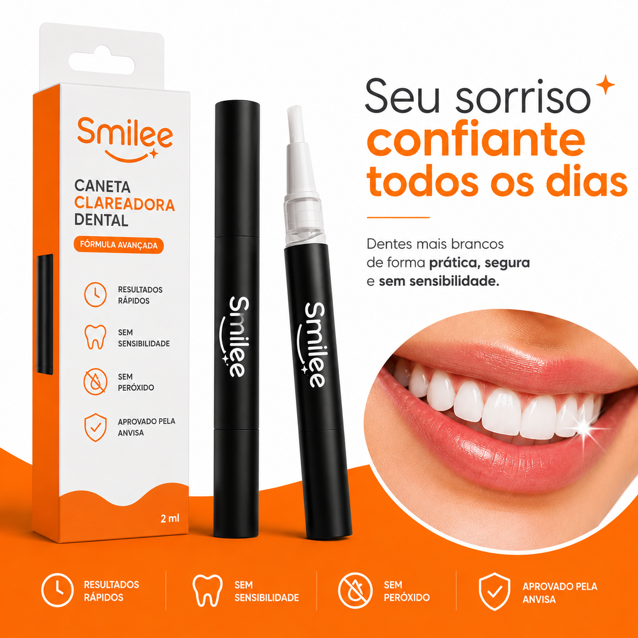 Caneta Clareadora Dental Smilee