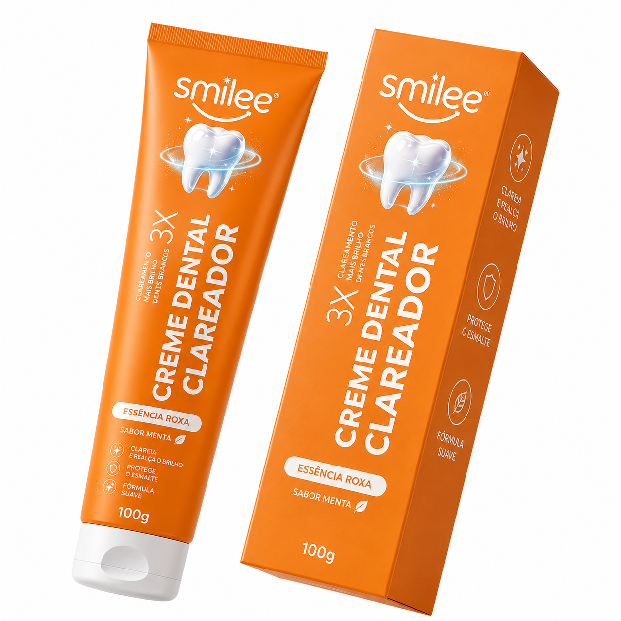 Creme Dental Clareador Smilee – Hortelã - 120g